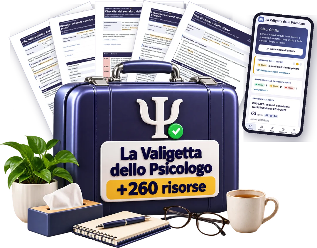 La Valigetta dello Psicologo: documenti, modulo infantile e app con i due semafori